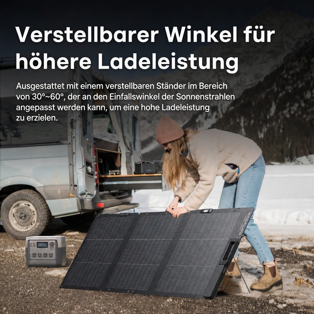 Fronius 400W – Faltbares Solarpanel für Zuhause, Outdoor und Camping – Energiespeichersystem