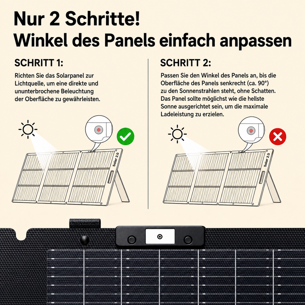 Fronius 400W – Faltbares Solarpanel für Zuhause, Outdoor und Camping – Energiespeichersystem