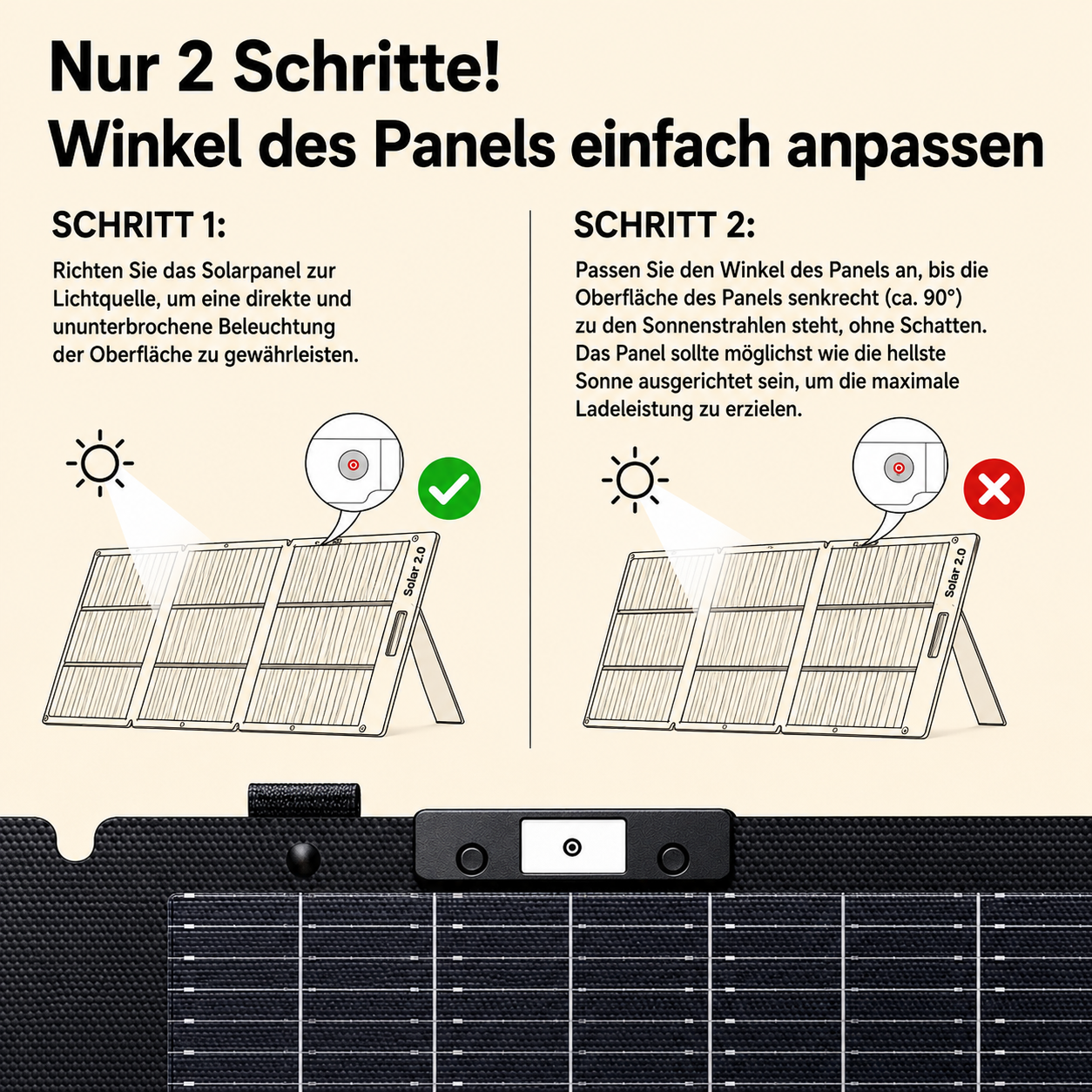 Fronius 400W – Faltbares Solarpanel für Zuhause, Outdoor und Camping – Energiespeichersystem